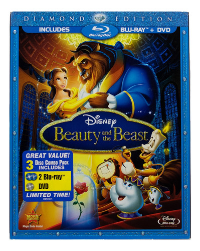 Beauty And The Beast Blu-ray+dvd Diamond Edition (3 Disc)