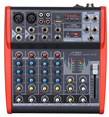 Audio2000 S Amx7312 Mezclador Profesional De Seis Canales De