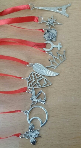 Ceremonia De 30 Cintas , Dijes De Metal Y Copon De Vidrio