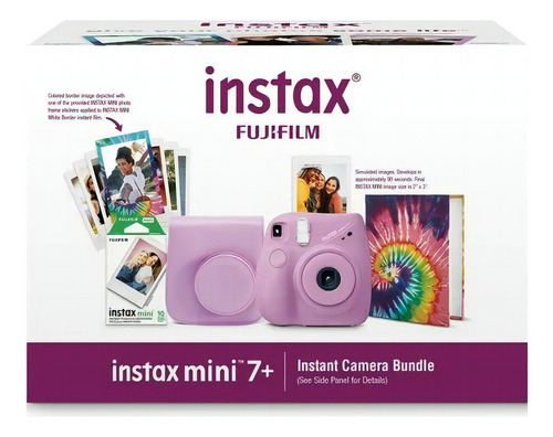 Cámara Instantánea Fujifilm Instax Mini 7+ 10 Films + Funda + Mini Álbum Lavanda