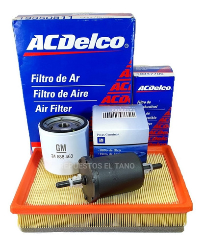 Kit Filtros De Aire Aceite Nafta Chevrolet Onix 1.4