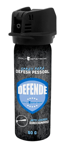 Spray De Defesa Pessoal Jato Direcionado 50g Poly Defensor 