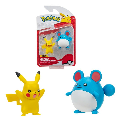 Figuras De 5 A 8 Cm. Pokemon  Marill & Pikachu