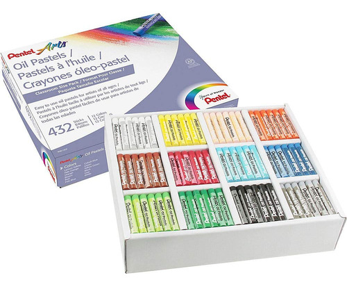 Pentel Arts. Crayones Oleo/pastel. 432 Piezas