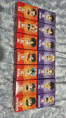Kit Coleção BTS TinyTan McDonald's 2025 Figuras 9cm Plástico