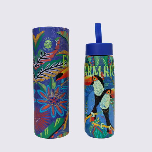 Garrafa Farm Que Sede Tapete De Tucano 750 Ml Cor Azul
