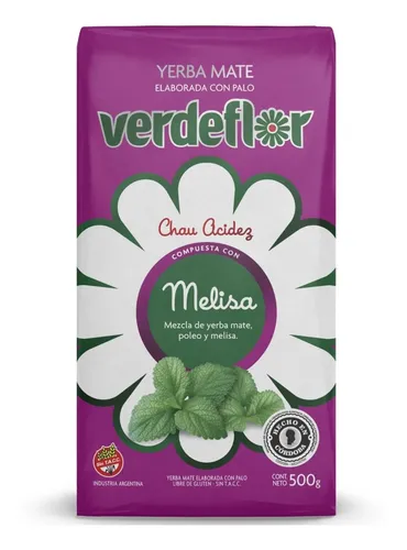 Yerba Mate Verdeflor Melisa Pack X 6 Unidades De 500g