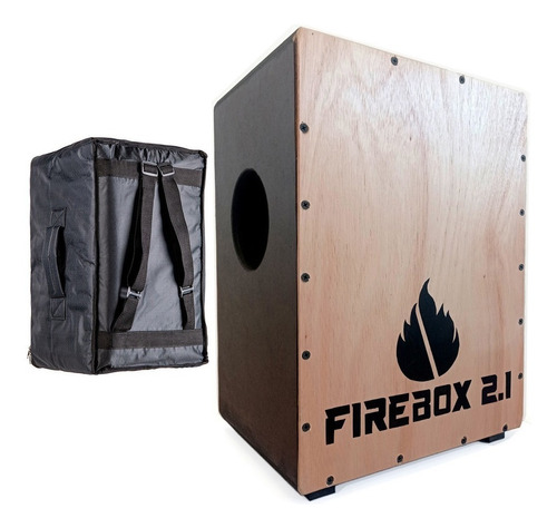 Firebox 2.1 Cajon + Funda Dual Peruano Flamenco Doble Sonaja