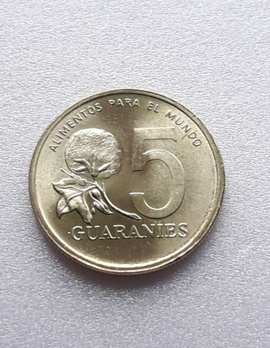 2 Moedas Fao Paraguai - 5 E 10 Guaranies Flor De Cunho. (Usado)