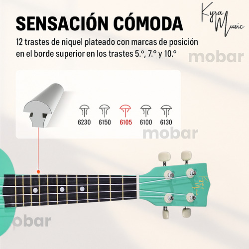 Ukelele Soprano Concierto Acustico Kyra Kit Funda Accesorios