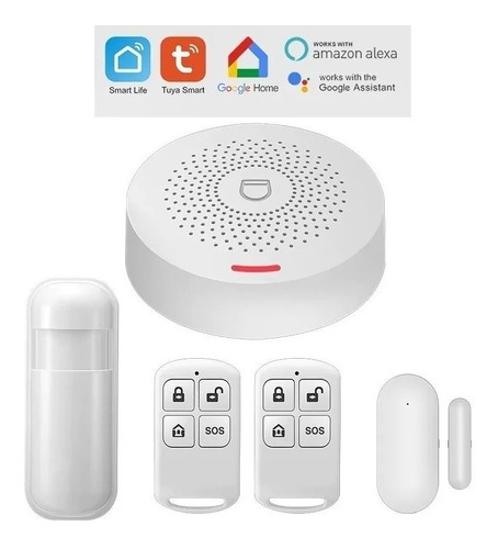 Kit Alarma Smart Wifi Sensor Puerta + Movimiento + 2 Control