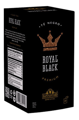 Pack X 6 Cajas Tisana Té Negro Royal Black Saint Gottard