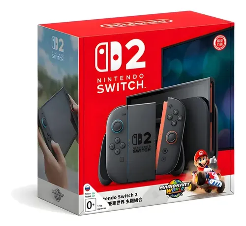 Console Nintendo Switch 2, 256 Gb, Com Mario Kart World Preto