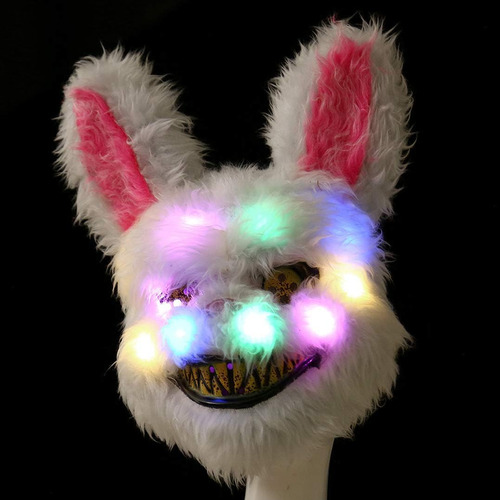 Mascara Halloween Conejo Terror Con Luces