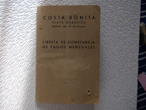 5005venta Terrenos Costa Bonita  Rocha Uruguay Estamp1956  