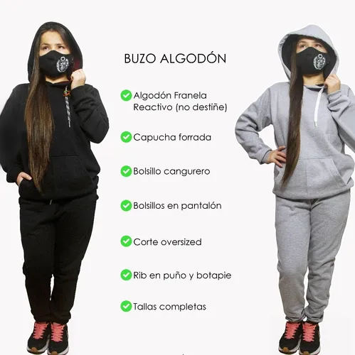 Buzo De Algodon Mujer Talla Xl