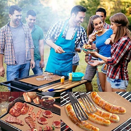 Cobre Grill Mat Antiadherente Barbacoa Hornear Matt Conjunto
