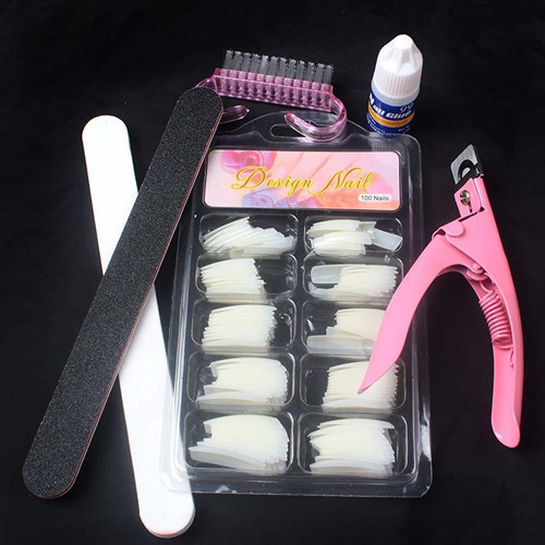 Baisidaii Hot 6in1 Nail Art Kit Falsos Consejos De Uñas 