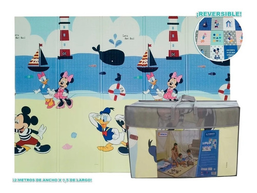 Alfombra Manta Bebe Disney 200 X 150 X 1cm Piso Antigolpes 