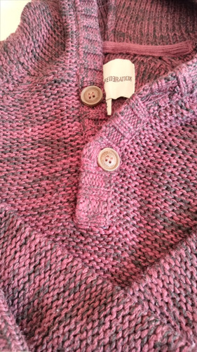 Sweater Pullover Niño Talle 14 Bordo, Impecable