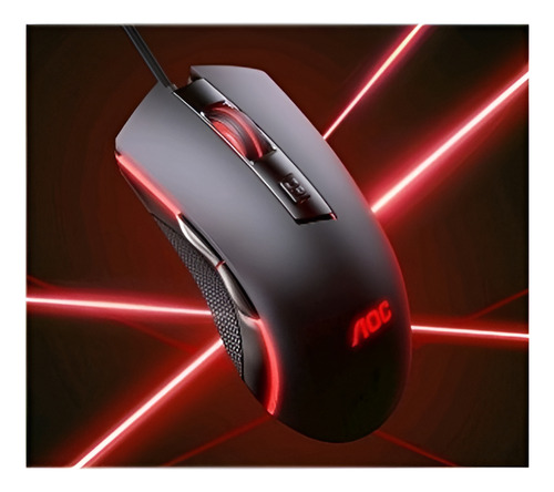 Mouse Gamer Profesional Usb Aoc Gm120 2400dpi Luces Rgb