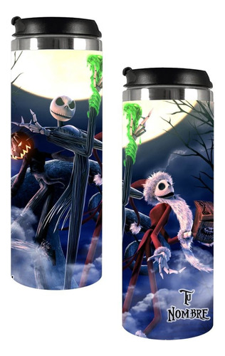 Termo Metalico Jack Skellington Night Personalizable