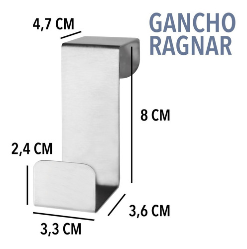 Gancho Para Puerta Ancha X 2 Perchero Diseño Sueco Ragnar