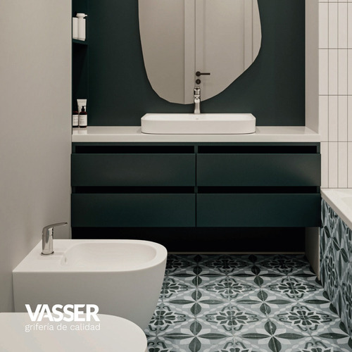 Griferia Monocomando Bidet Vasser Kassia Cromado Baño