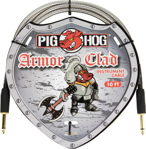Pig Hog Armor Clad Phac-10 Cable Plug Metálico De 3 Metros