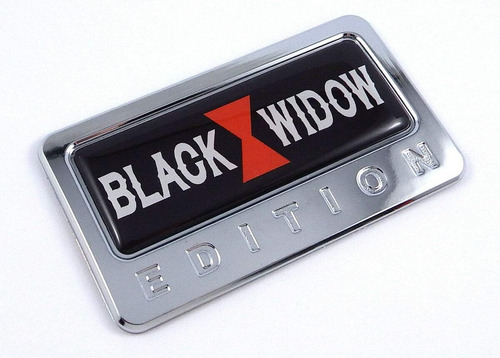 Black Widow Edition - Emblema Cromado Con Calcomanía Aboveda