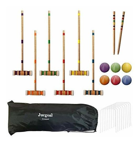 Juego De Croquet Para Seis Jugadores Con Bolsa De Transporte