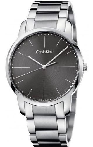 Reloj Calvin Klein K2g21161 City Plata Gris Para Caballero*
