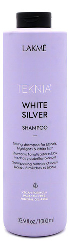  Shampoo Matizador Cabello Lakme Teknia White Silver 1000ml