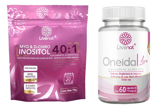 Oneida Live + Myo & D-chiro Inositol 40:1 | Salud Femenina Sin Sabor