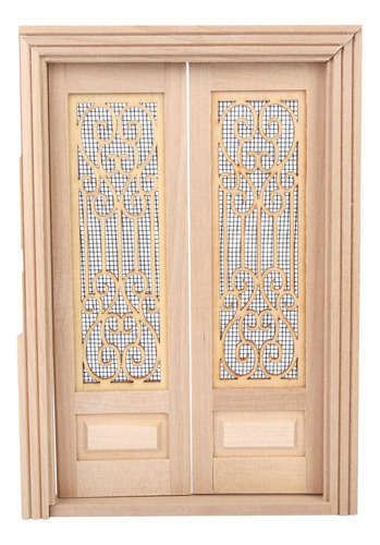 Juego De 12 Miniaturas De Madera Huecas Doll Door Diy 1:12