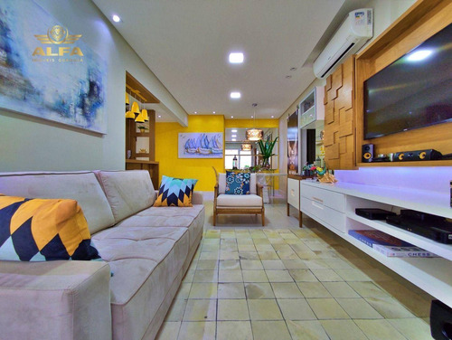 Imagem 5 de 30 de Apartamento Na Praia 3 Dormitórios 1 Suíte Varanda Gourmet 2 Vagas Piscina Churrasqueira Pitangueiras Guarujá. - Ap1197
