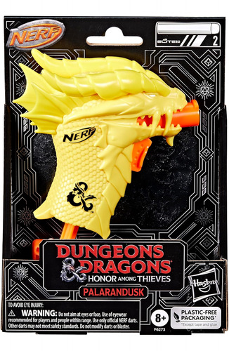Nerf Microshots Dungeons Dragons Palarandusk Blaster, 2 Dart