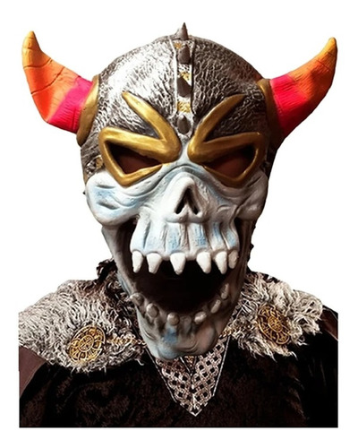 Mascara De Látex Calavera Vikinga Halloween