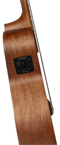 Guitarra Electroacustica Bamboo Mahogany Tapa Solida +funda Color Marrón Material del diapasón Nogal Orientación de la mano Diestro