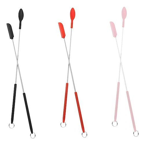 3 Juegos De Espátula De Silicona Para Maquillaje, Raspador D