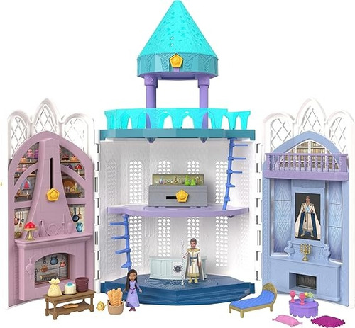 Mattel Disney's Wish Rosas Castle - Juego De Casa De Muñecas Color Multicolor