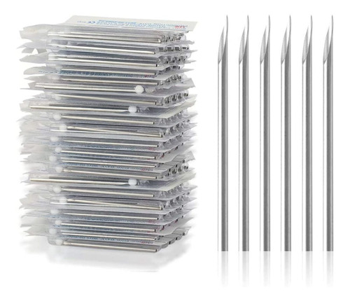 Atomus - Agujas Para Piercings Corporales, Calibres 14g / 16