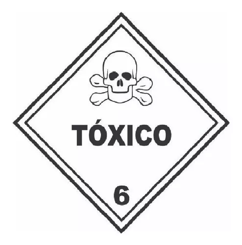 Kit 4 Un Placa Toxico Simbologia Risco Substância 30x30