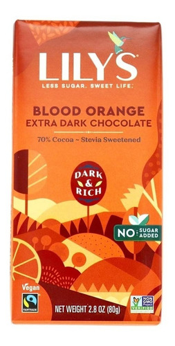 Lily's Blood Orange Extra Dark Chocolate 80 G