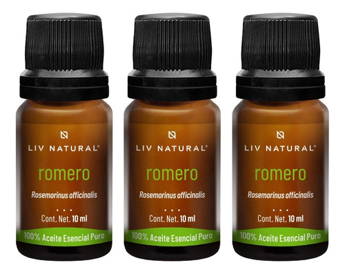 3 Aceites Esenciales De Romero 100% Puros Liv Natural 