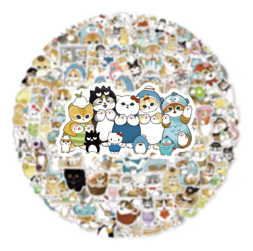 Set De 100 Stickers Gatitos Divertidos Regalo Cat Lover Cute