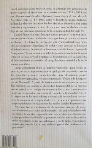 El Genocidio Como Práctica Social, de Feierstein. Editorial Fondo de Cultura Económica en español