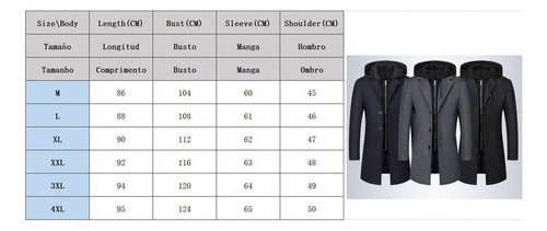 Abrigo Desmontable Capucha Casual Chamarra Para Hombre