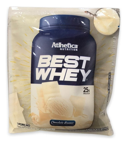 Best Whey Sachê 35g - Atlhetica - Sabor: Chocolate Branco Chocolate Branco