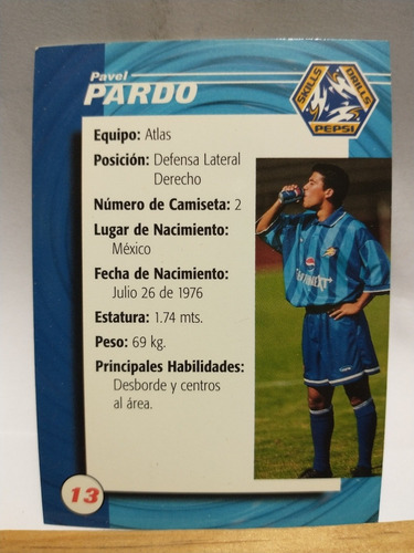 Pepsi Generation Next Futbol 1998 5 Tarjetas Diferentes. Le (Usado)